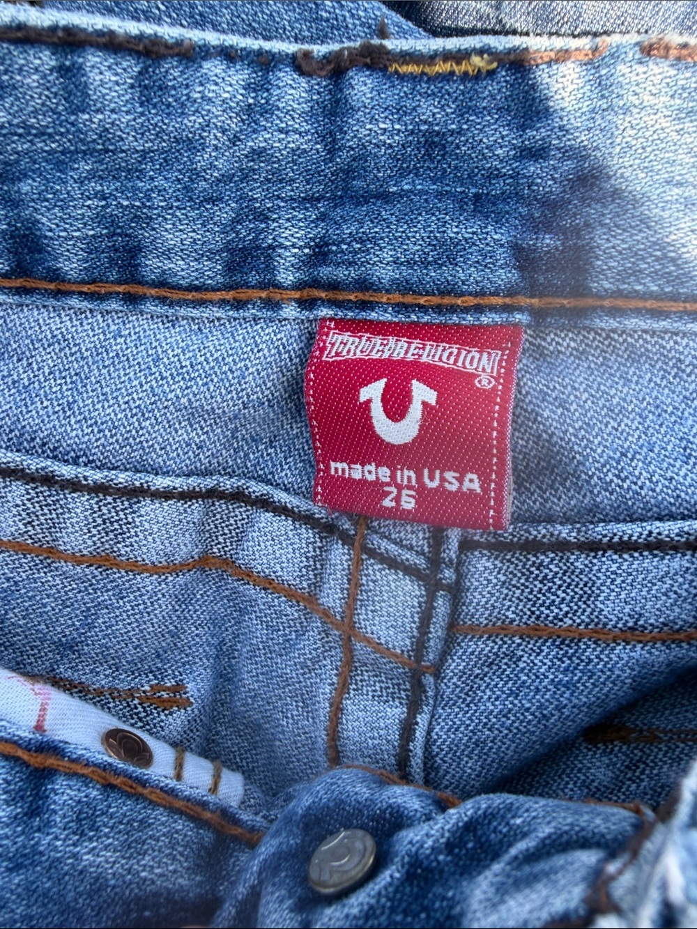 True Religion Blue Women's Jeans with patch Pocket Detail - Picture 6 of 10